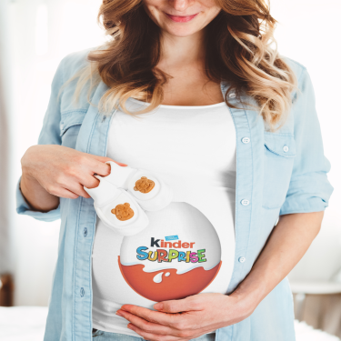 Tricou de femei alb Kinder Surprise Egg