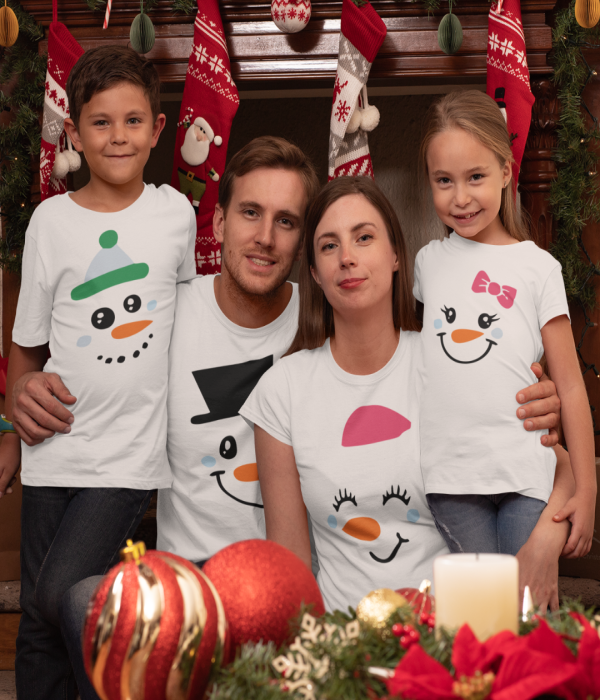 Set pentru familie pe alb Merry Christmas Happy Family Set pentru familie pe alb Merry Christmas Happy Family
