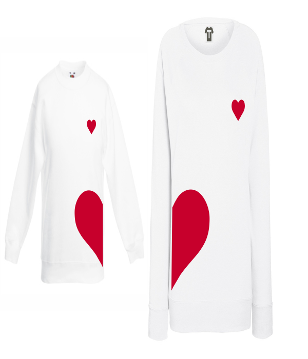 Set bluze albe Mama si eu - Hearts Set bluze albe Mama si eu - Hearts