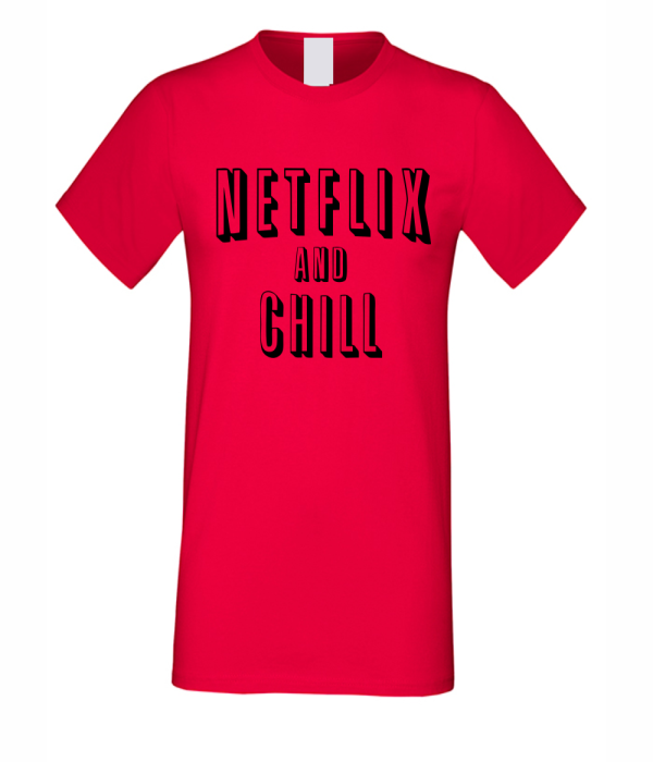 Tricou de barbat Netflix and Chill rosu Tricou de barbat Netflix and Chill rosu