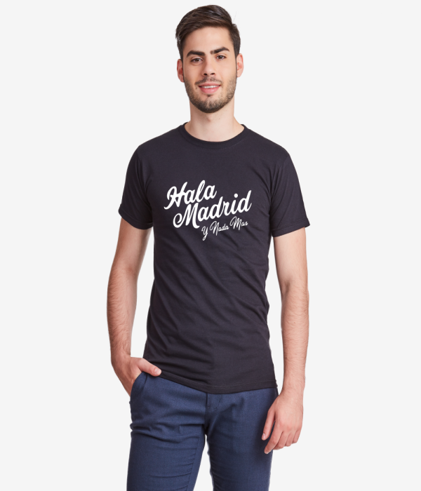 Tricou de barbat Hala Madrid negru Tricou de barbat Hala Madrid negru