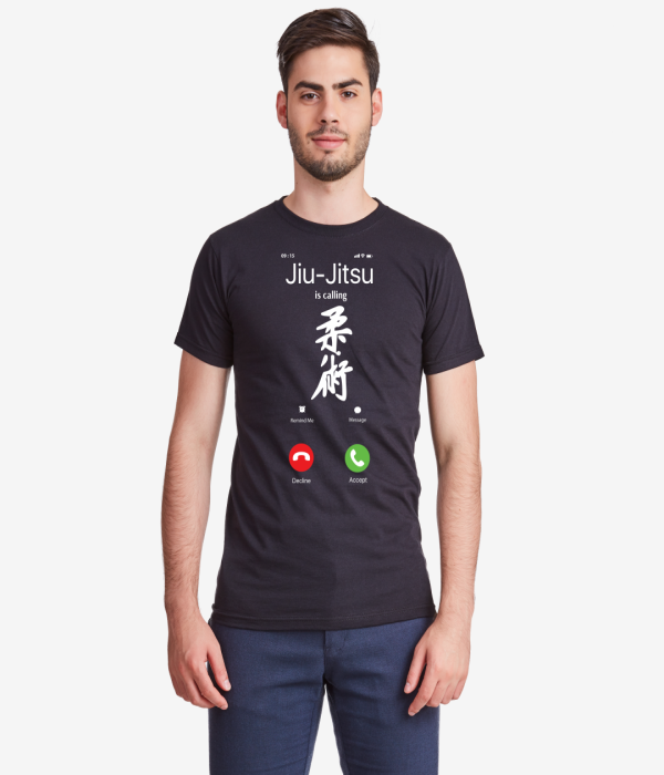 Tricou de barbat Jiu-Jitsu is calling negru Tricou de barbat Jiu-Jitsu is calling negru