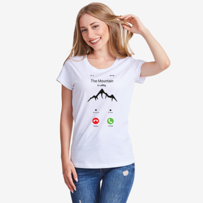 Tricou de dama pe alb sau pe negru Mountain is calling Tricou de dama pe alb sau pe negru Mountain is calling