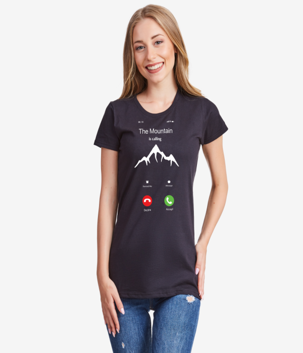 Tricou de dama pe alb sau pe negru Mountain is calling Tricou de dama pe alb sau pe negru Mountain is calling