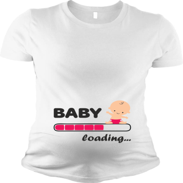Tricou pentru femei gravide Baby is Loading Girl Tricou pentru femei gravide Baby is Loading Girl