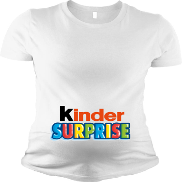 Tricou pentru femei gravide Kinder Surprise Tricou pentru femei gravide Kinder Surprise