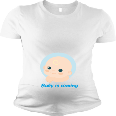 Tricou de femei alb Baby is Coming Tricou de femei alb Baby is Coming