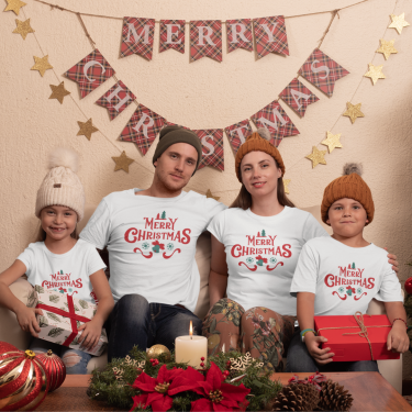 Set tricouri familie de Craciun Merry Christmas Set tricouri familie de Craciun Merry Christmas
