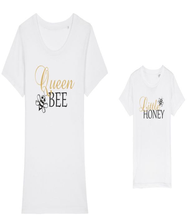 Set tricouri mama si copil Bee Queen