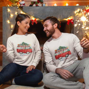 Set bluze pentru cuplu de Craciun Camp Christmas Set bluze pentru cuplu de Craciun Camp Christmas