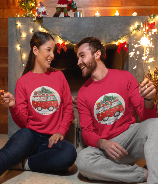 Set bluze pentru cuplu de Craciun Camp Christmas Set bluze pentru cuplu de Craciun Camp Christmas