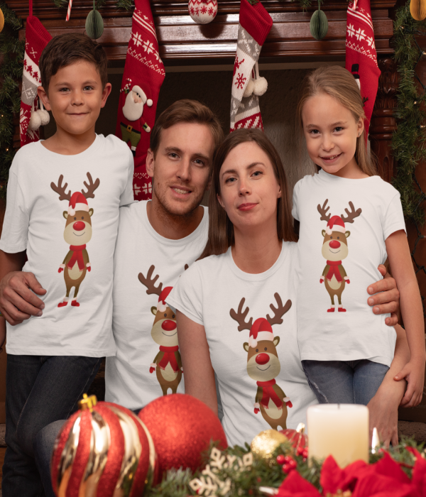 Set tricouri familie de Craciun Little Deer