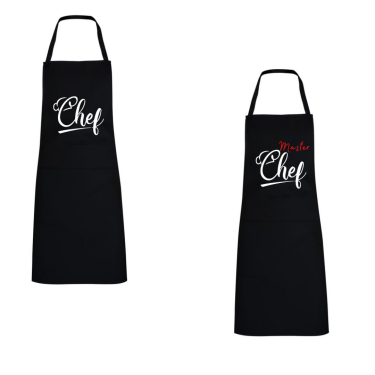 Set șorțuri pentru cuplu Chef - Master Chef Set șorțuri pentru cuplu Chef - Master Chef