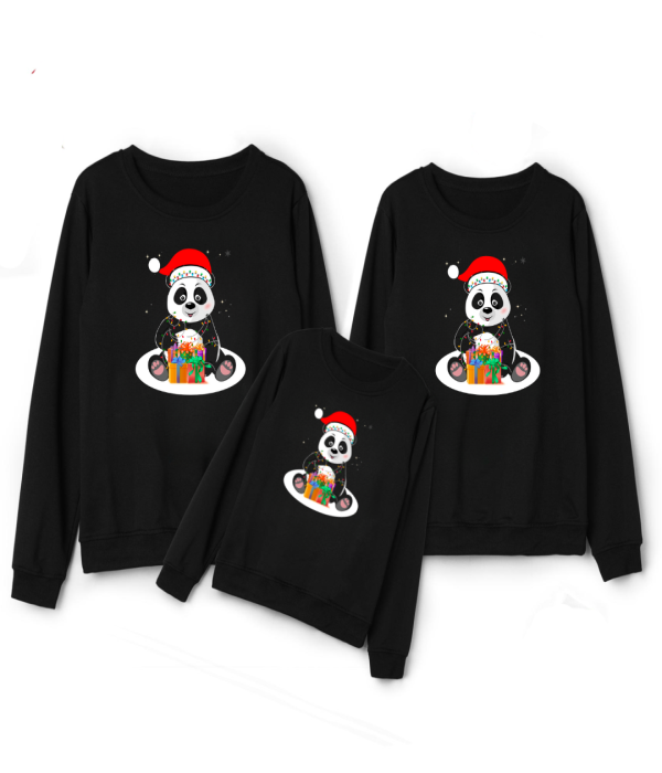 Set bluze familie de Craciun Christmas Panda