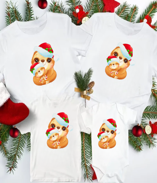 Set tricouri familie de Craciun Christmas Hug Set tricouri familie de Craciun Christmas Hug