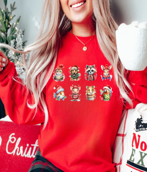 Коледна червена блуза AI Christmas Коледна червена блуза AI Christmas