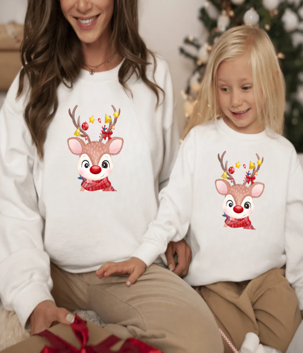 Set bluze familie de Craciun Baby Deer