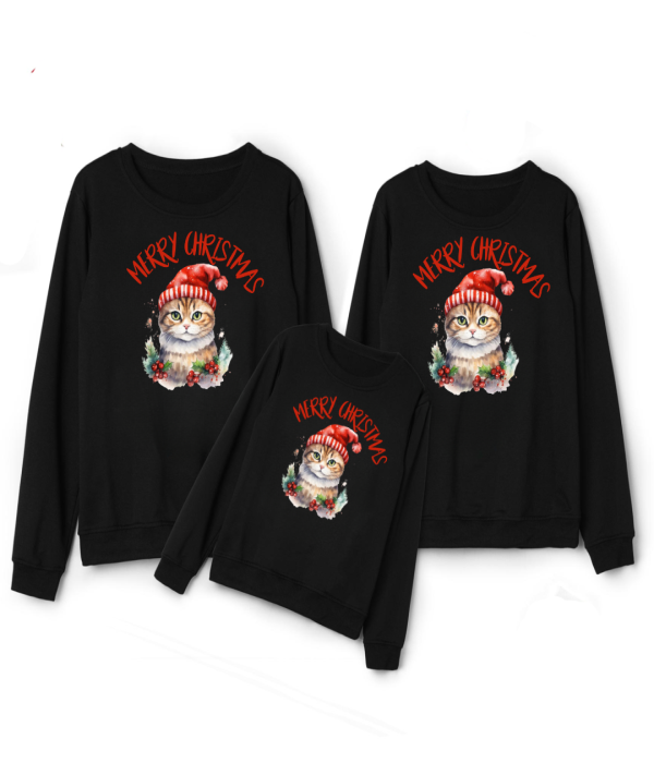 Set bluze familie de Craciun Cat Christmas 