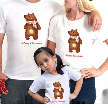 Set tricouri familie de Craciun Christmas Bear