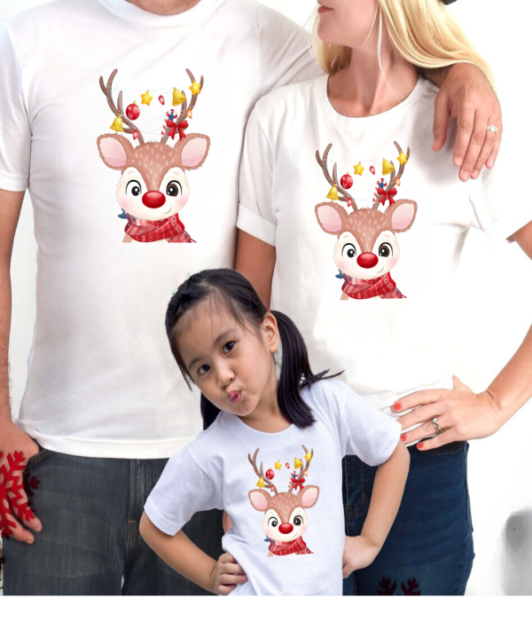 Set tricouri familie de Craciun Baby Deer