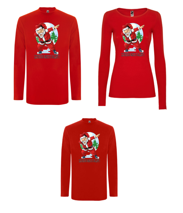 Set tricouri cu maneca lunga de Party Santa Set tricouri cu maneca lunga de Party Santa