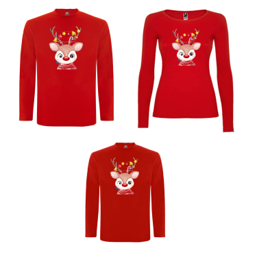 Set tricouri cu maneca lunga de Craciun Baby Deer
