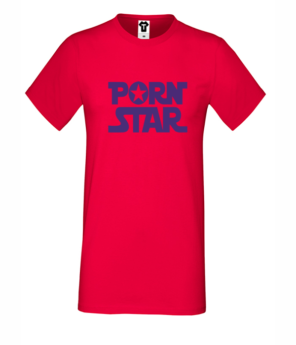 Tricou de barbat rosu P*rn Star Tricou de barbat rosu P*rn Star