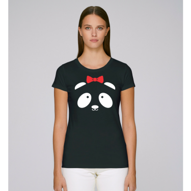 Tricou de dama negru Sweet Panda Tricou de dama negru Sweet Panda