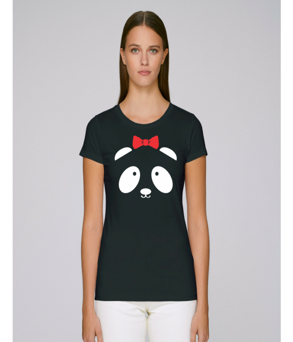 Tricou de dama negru Sweet Panda