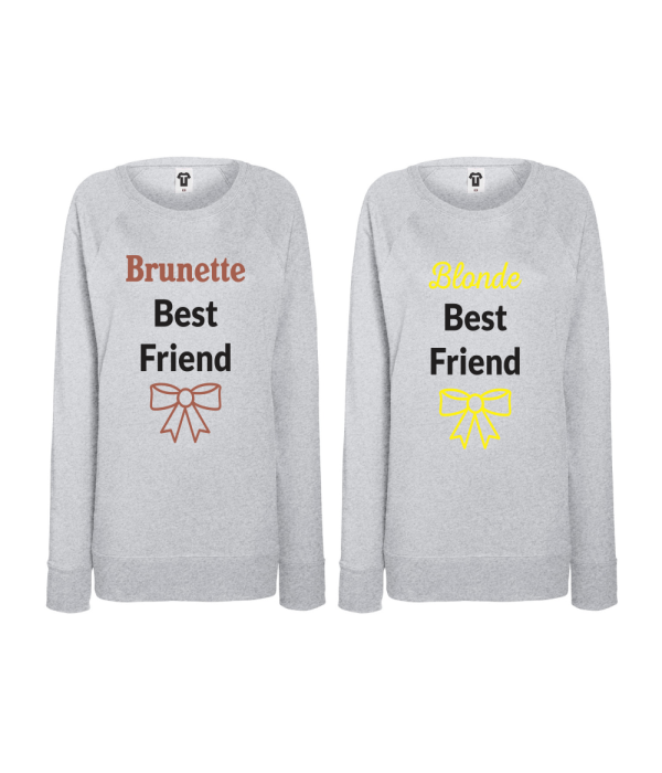 Set bluze de dama Brunette -Blonde Best Friend gri Set bluze de dama Brunette -Blonde Best Friend gri