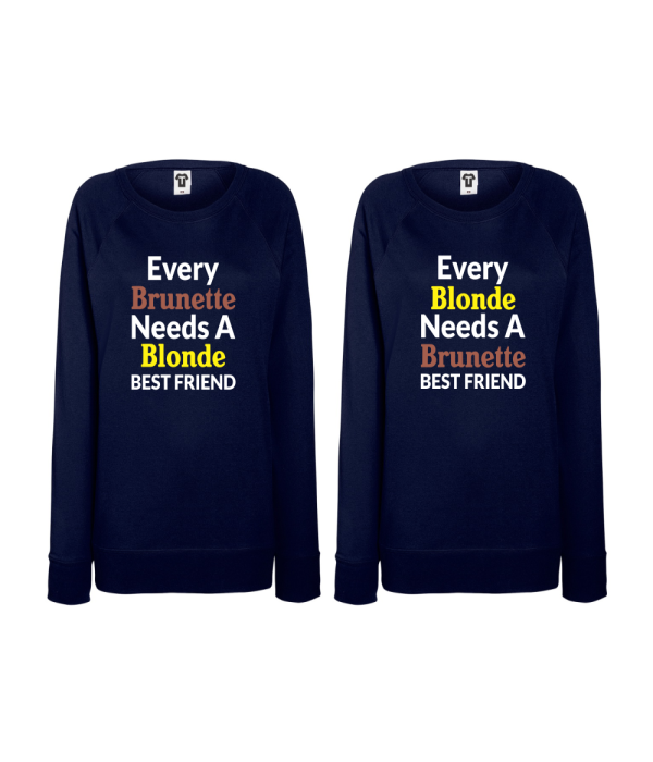 Set bluze de dama Every Blonde needs albastru inchis
