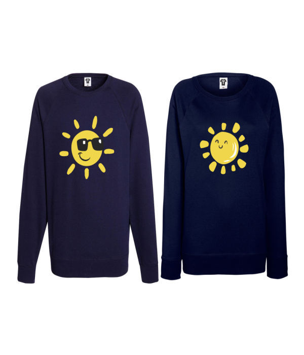 Set bluze pentru cupluri Sun, Smile and Sunglasses Set bluze pentru cupluri Sun, Smile and Sunglasses