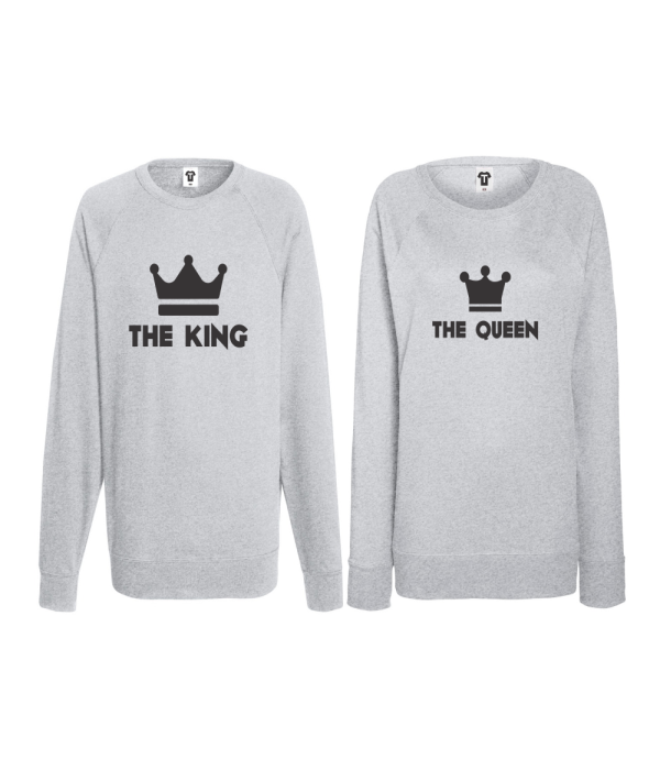 Set bluze pentru cupluri The King - The Queen Set bluze pentru cupluri The King - The Queen
