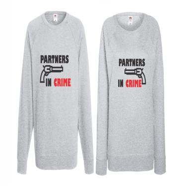 Set bluze pentru cupluri Partners in Crime Set bluze pentru cupluri Partners in Crime