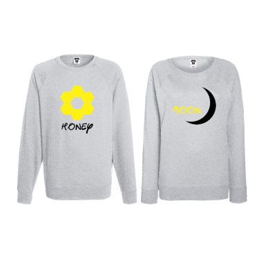 Set bluze pentru cupluri Honeymoon gri