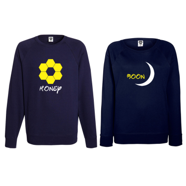 Set bluze pentru cupluri Honeymoon albastru inchis Set bluze pentru cupluri Honeymoon albastru inchis