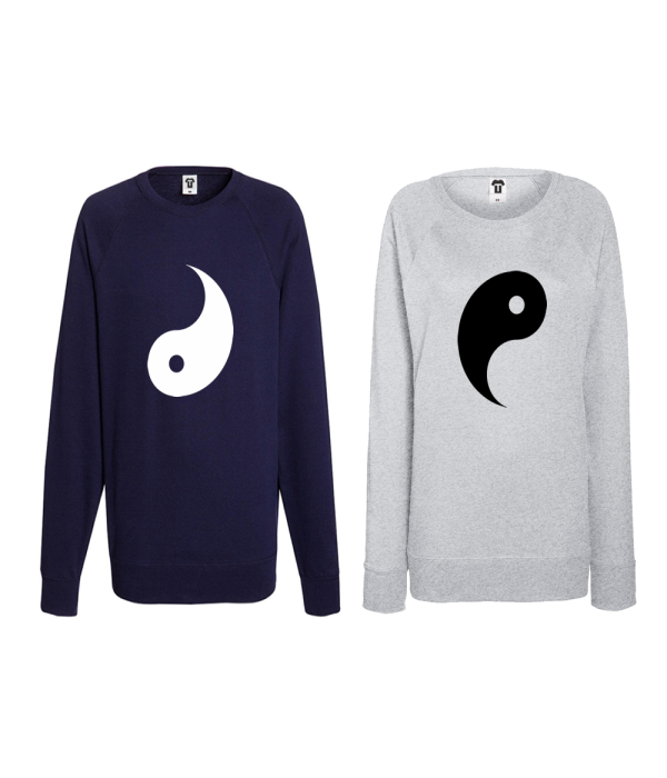 Set bluze pentru cupluri Yang Yin