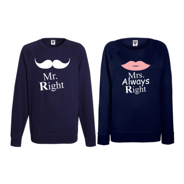 Set bluze pentru cupluri Mrs Always Right