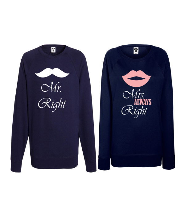 Set bluze pentru cupluri Mrs Always Right