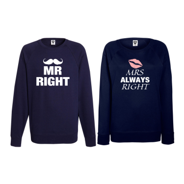 Set bluze pentru cupluri Mrs Always Right