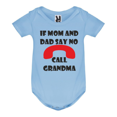 Body de bebe Call Grandma albastru