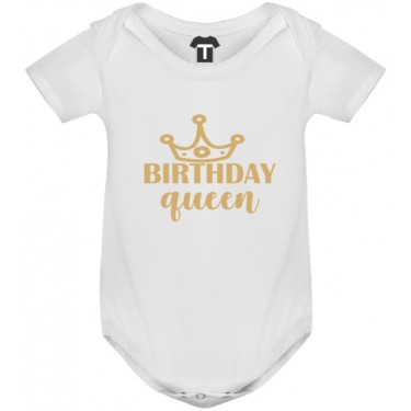 Body bebelusi Birthday Queen alb