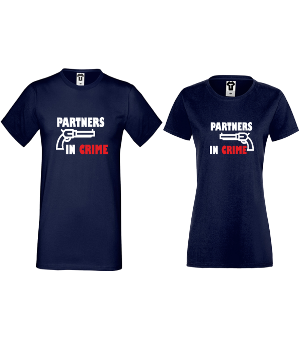 Tricouri pentru cuplu Partners in Crime