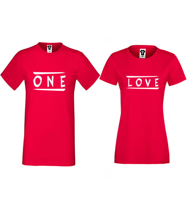 Tricouri pentru cupluri One Love