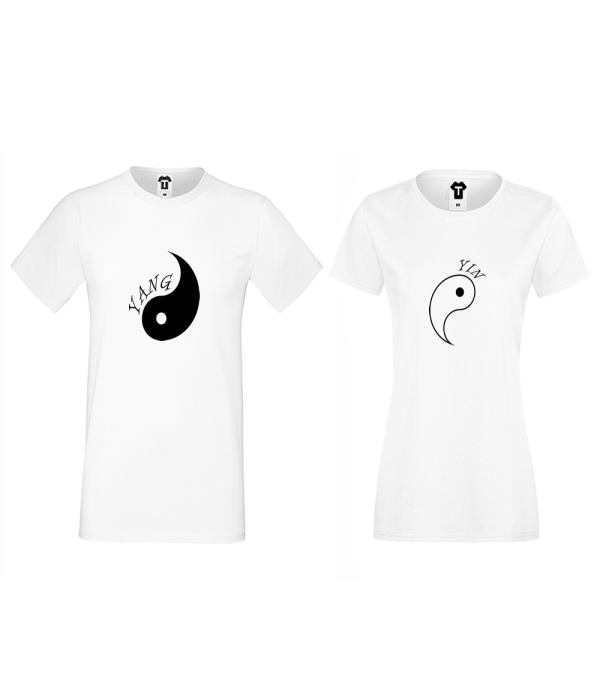 Tricouri pentru cupluri Yin Yang