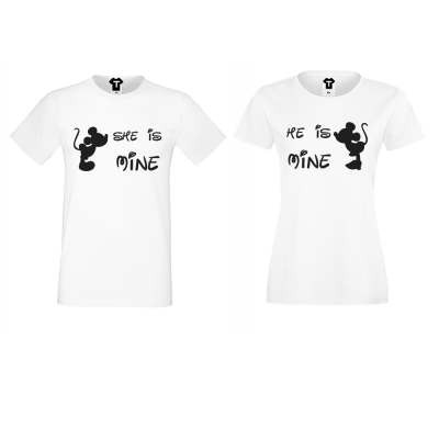 Tricouri pentru cupluri She is Mine - He is Mine Tricouri pentru cupluri She is Mine - He is Mine