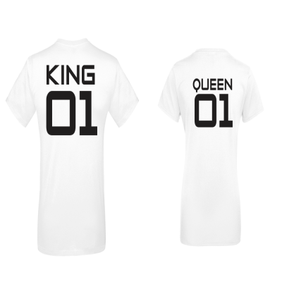 Tricouri pentru cupluri King 01 - Queen 01 Tricouri pentru cupluri King 01 - Queen 01