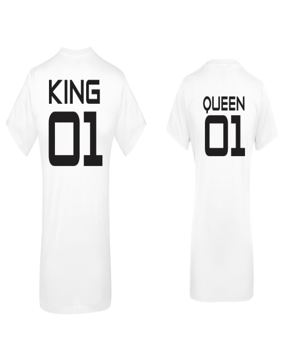 Tricouri pentru cupluri King 01 - Queen 01 Tricouri pentru cupluri King 01 - Queen 01