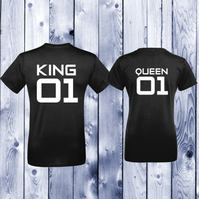 Tricouri pentru cupluri King 01 - Queen 01