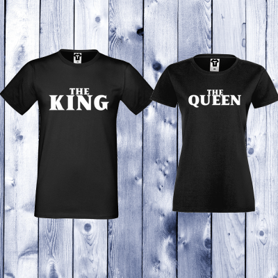 Tricouri pentru cupluri The Queen and The King